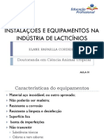 Instalações e equipamentos na indústria de laticínios