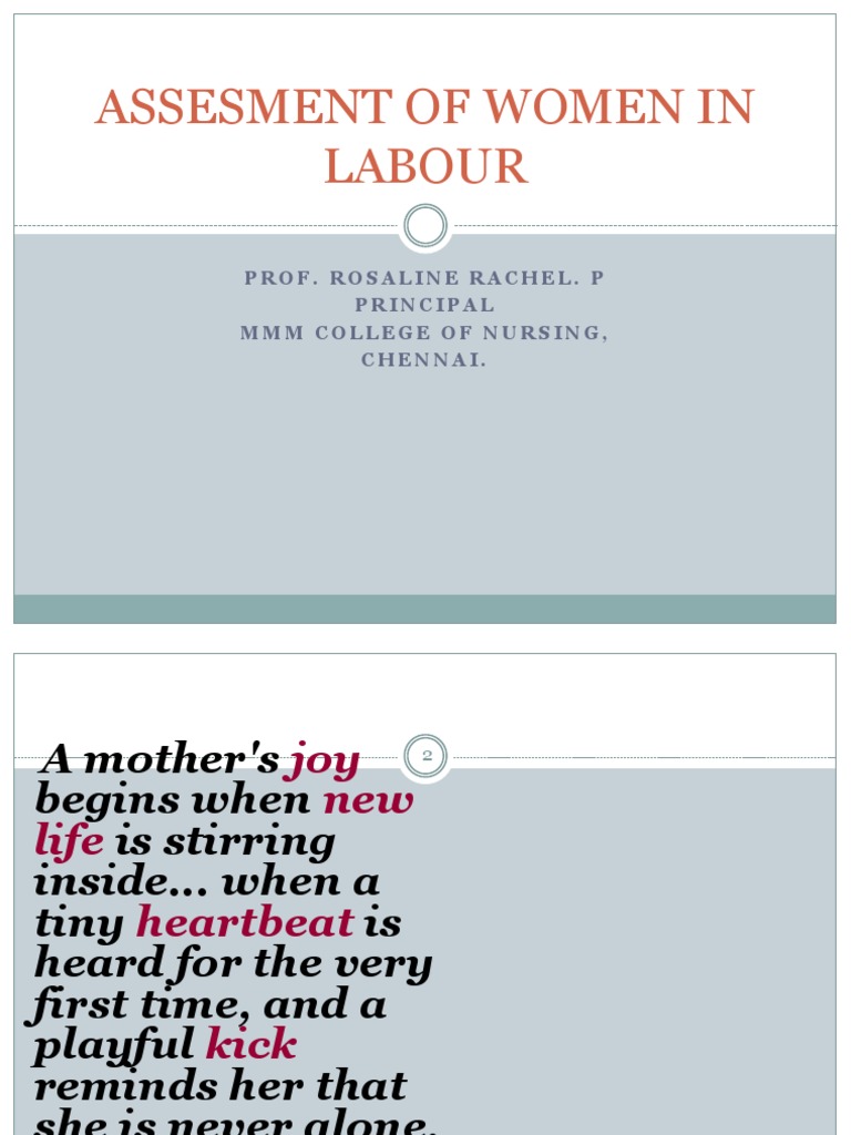 Assessment of Women in Labour | PDF | Childbirth | Pregnancy