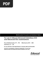 Edexcel Formula Booklet