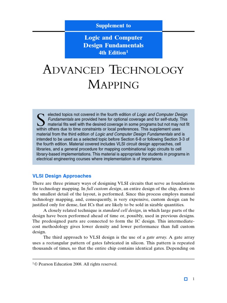 Advanced Tech Mapping Supp4 | Download Free PDF | Very Large Scale ...