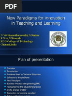 New Paradigms Teaching and Learning