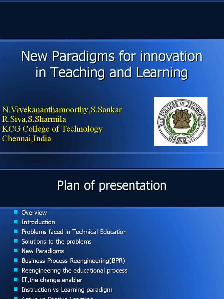 New Paradigms in Education Innovation | PDF | Educational Technology ...