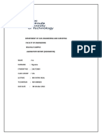 Faculty of Engineering Bellville Campus Laboratory Report (Oedometer)