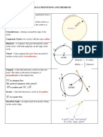 Circle Definitions and Theorems