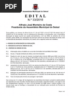Ordem de Trabalhos e Documentação - 6 Sessão Exraordinária de 2018 Da Assembleia Municipal Do Seixal
