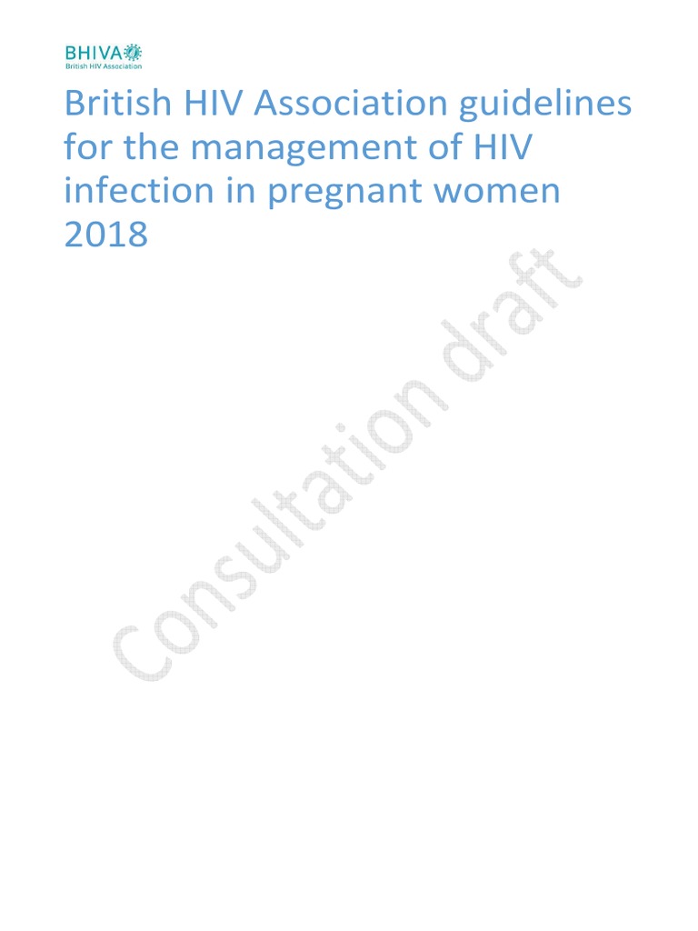 BHIVA Pregnancy Guidelines Consultation Draft Final PDF Management Of Hiv/Aids Hiv/Aids