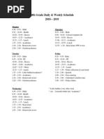 Class Schedule K 3 | PDF | Curriculum | Mathematics