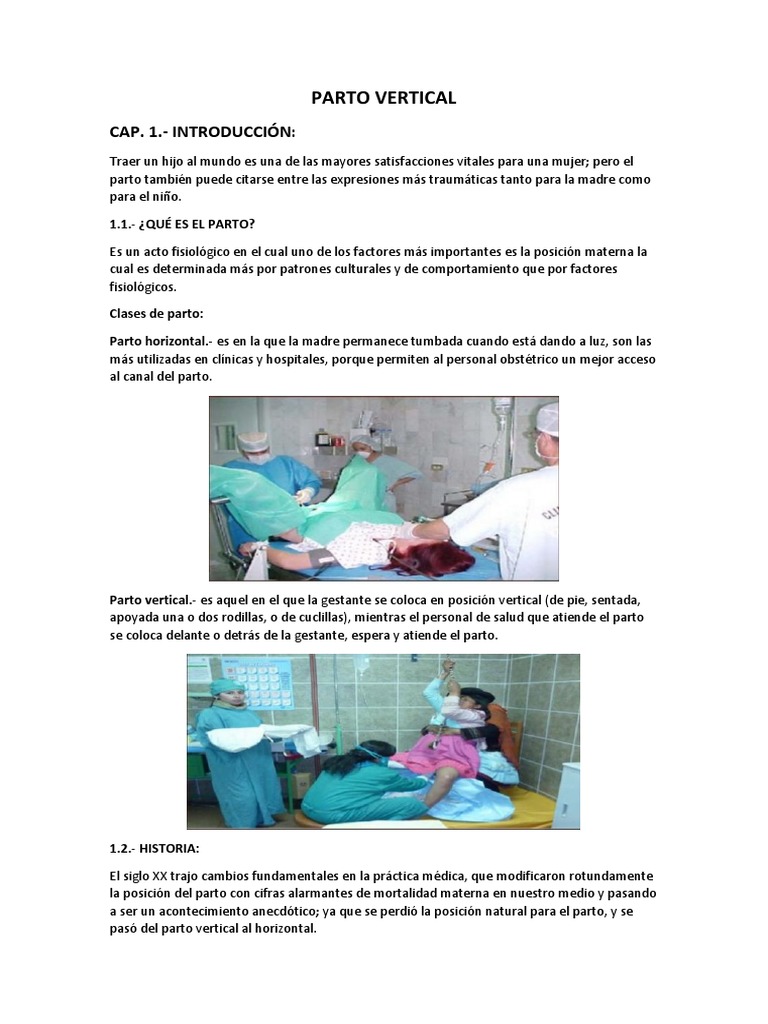 Parto Vertical | Descargar gratis PDF | Parto | Maternidad