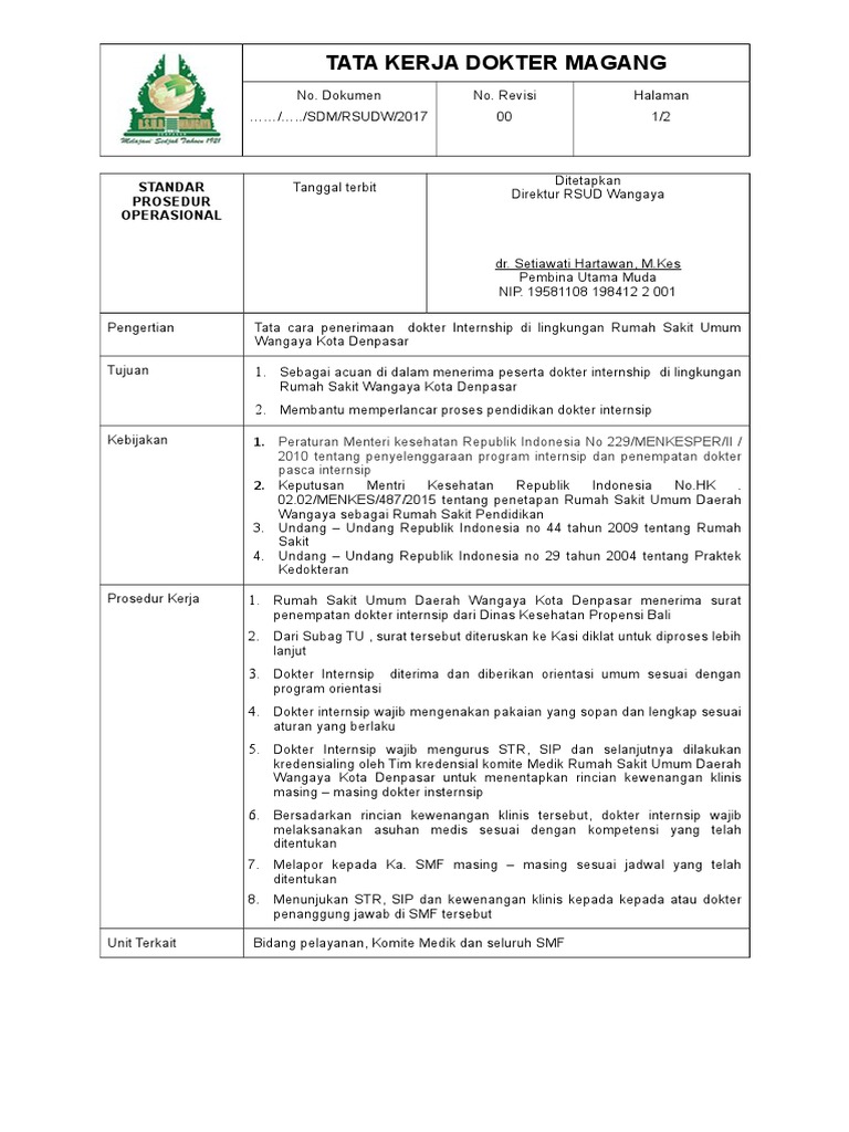 Spo Penerimaan Dr Internship