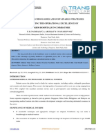 Aerodynamic Technologies and Sustainable Strategies For Improving The Operational Excellence of Tourism Hospitals in Coimbatore