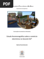 Estudo fenomenográfico sobre o comércio electrónico no Second Life