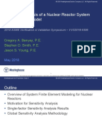 Sensitivity Analysis of A Nuclear Reactor System Finite Element Model