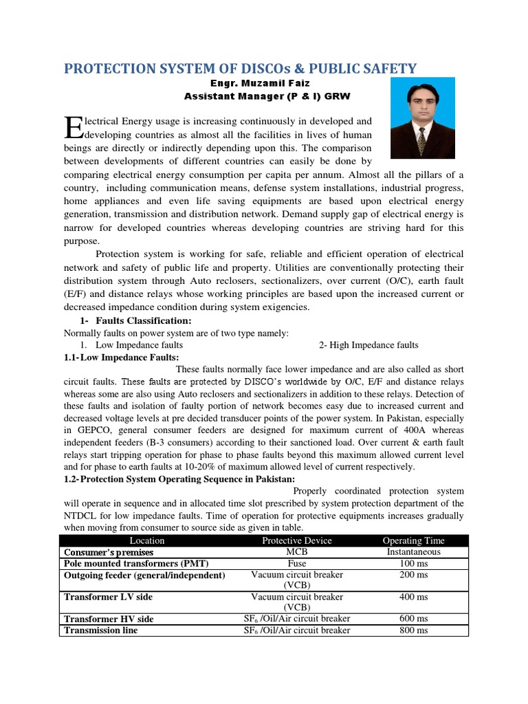 Protection System and Public Safety | PDF | Electric Power System | Relay