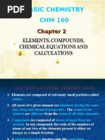 Chapter 2- Elements, Compounds, Chem Equations and Calculations