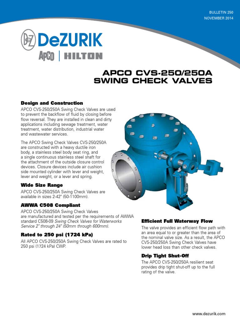 APCO Check Valve PDF Valve Steel