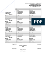 1st Week Monday Tuesday Wednesday: Malunggay Day Care Center