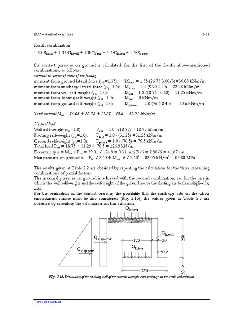 Ground Pressure Calculations in EC2 | PDF | Physics | Mechanics