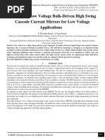 Analysis of Low Voltage Bulk-Driven High Swing Cascode Current Mirrors For Low Voltage Applications