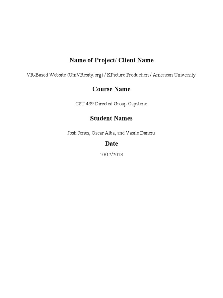 Final Capstone Report I-II-III | PDF | Virtual Reality | Java Script