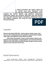 Analisis Jabatan dan Good Governance