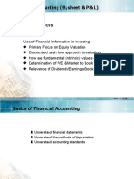 Financial Accounting (B/sheet & P& L) : Shift in Focus