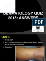 Dermatology Quiz 2015 Answers