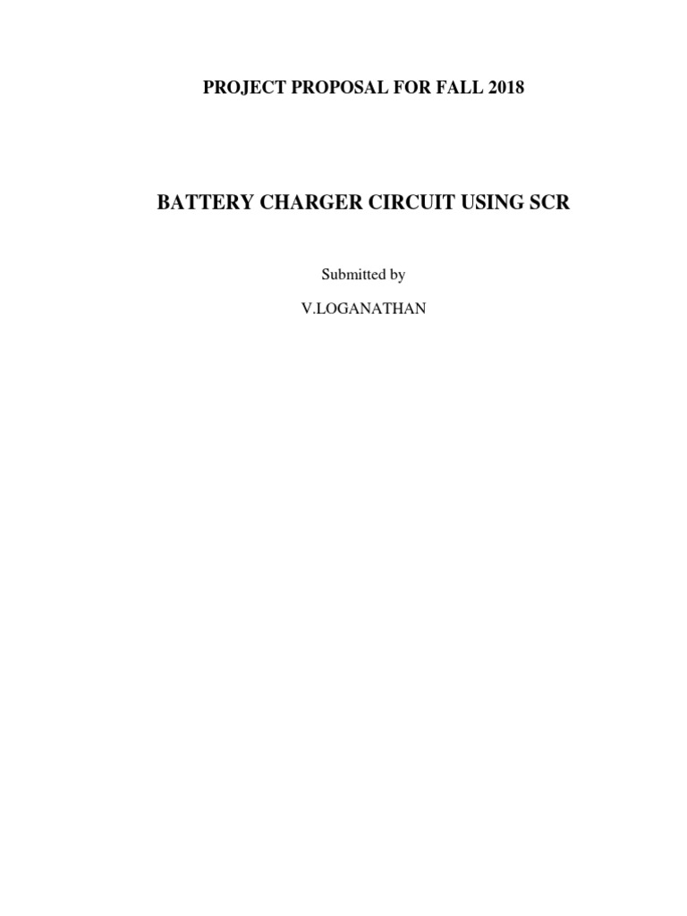 Battery Charger Circuit Using SCR PDF