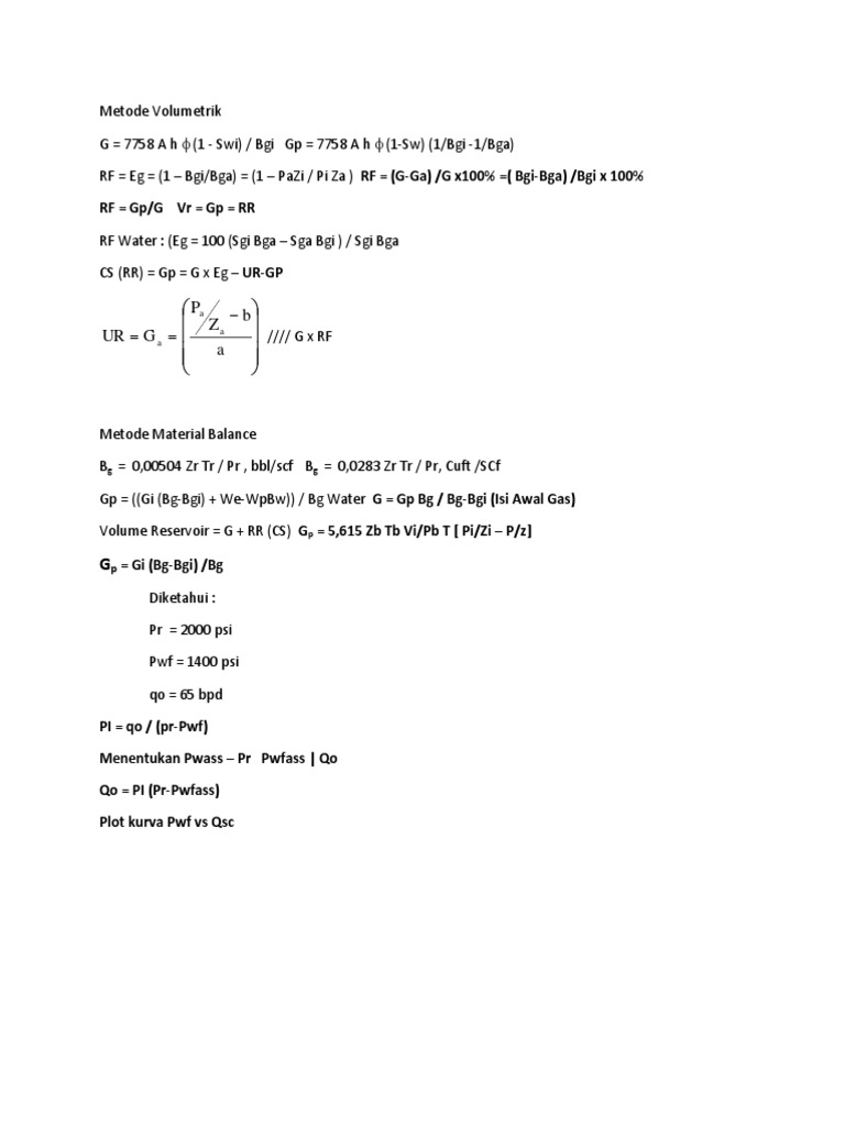 Volumetric and Material Balance Methods | PDF