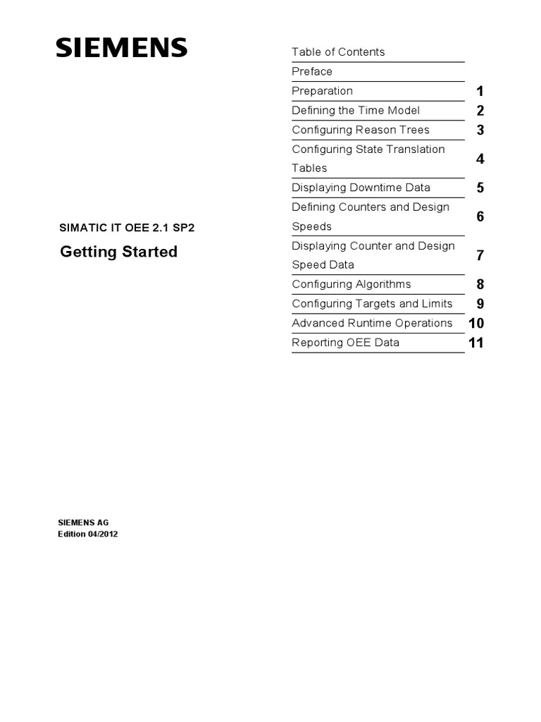 Docengoee21sp2 Oee Gettingstarted Eng | PDF | Documentation | Databases