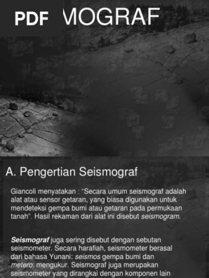 Seismometer Adalah Alat Yang Digunakan Untuk Studi Indonesia