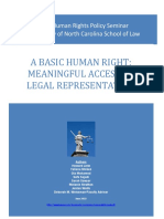 UNC Human Rights Report: Meaningful Access to Legal Representation as a Basic Human Right