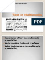 Text in Multimedia