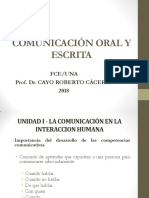 Comunicación Oral y Escrita - 2018