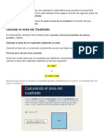 Calcular El Área Del Cuadrado