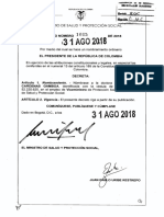 Decreto 1665 Del 31 de Agosto de 2018