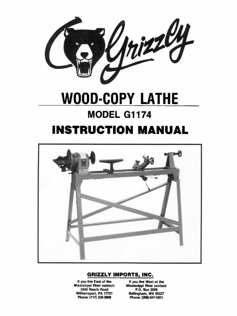 Grizzly Lathe G0768 User Manual