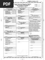 Sample Northfield Ballot, Provided By: Office of The Secretary of State of Minnesota