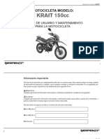 Manual del Usuario Krait 150cc