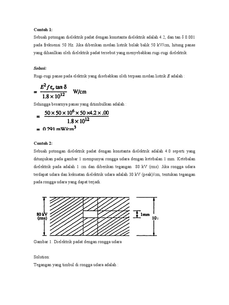 Contoh Soal Dielektrik Padat
