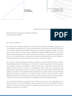 Carta UMM a Mauricio Macri