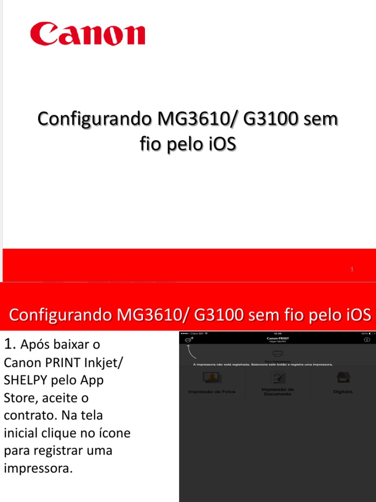 Manual Canon Print MG3610 G3100 IOS PDF