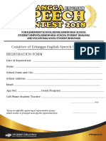 Comittee of Erlangga English Speech Contest 2018 Registration Form