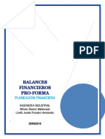 Balances Financieros Pro-Forma (Alejandrina)