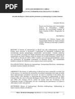 OSWALDO RODRIGUES CABRAL E A FORMAÇÃO DA ANTROPOLOGIA EM SANTA CATARINA