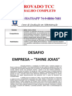 Unopar Empresa Adm 1 e 2 Shine Joias