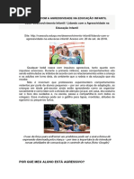 Lidando Com a Agressividade Na Educação Infantil