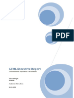 GFML Executive Report: Environmental Legislation Consultation