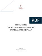 Kertas Kerja Program Tahsin Al-Fatihah