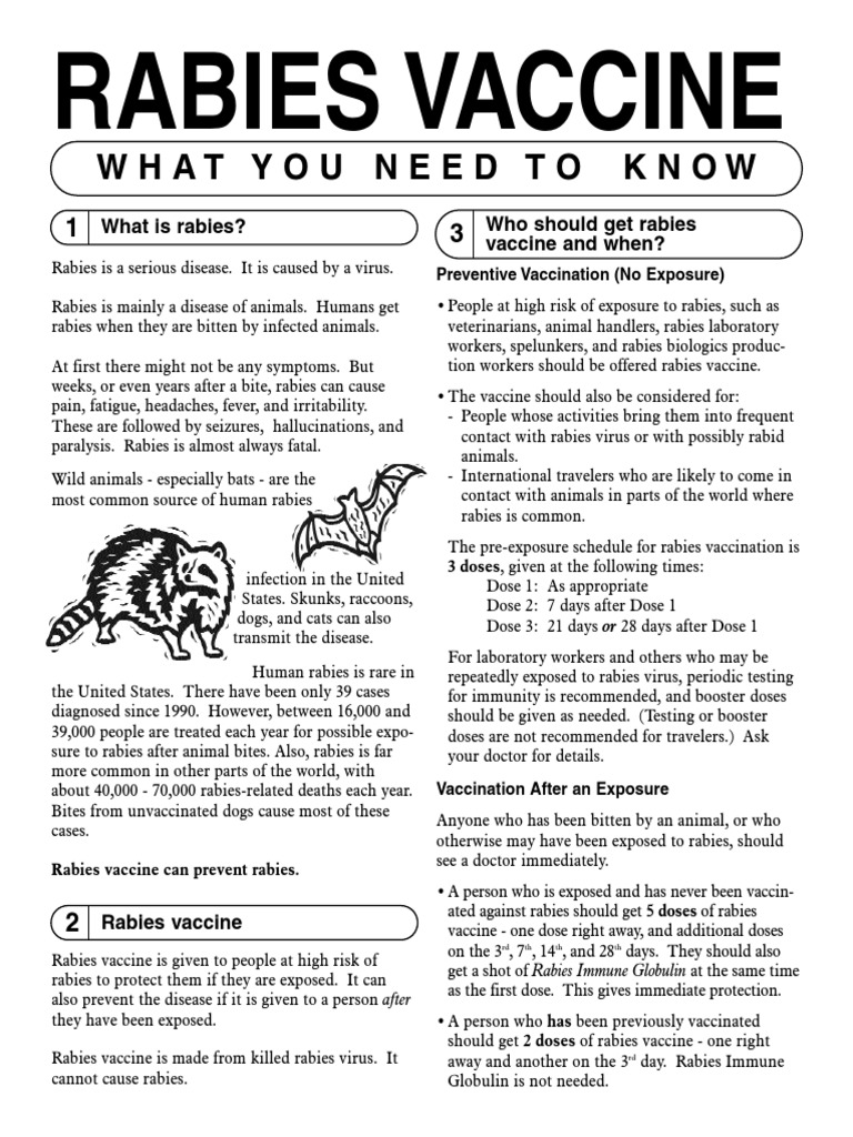 vis_rabies.pdf | Rabies | Vaccines | Free 30-day Trial | Scribd