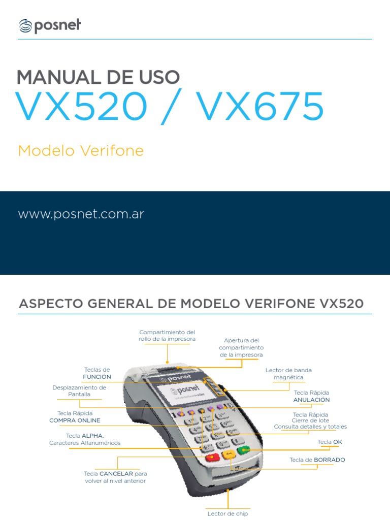 Manual De La Máquina De Tarjetas De Crédito Verifone